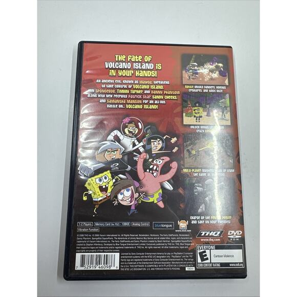 Nicktoons Battle for Volcano Island PS2 PlayStation 2 - Complete CIB - Picture 2 of 3